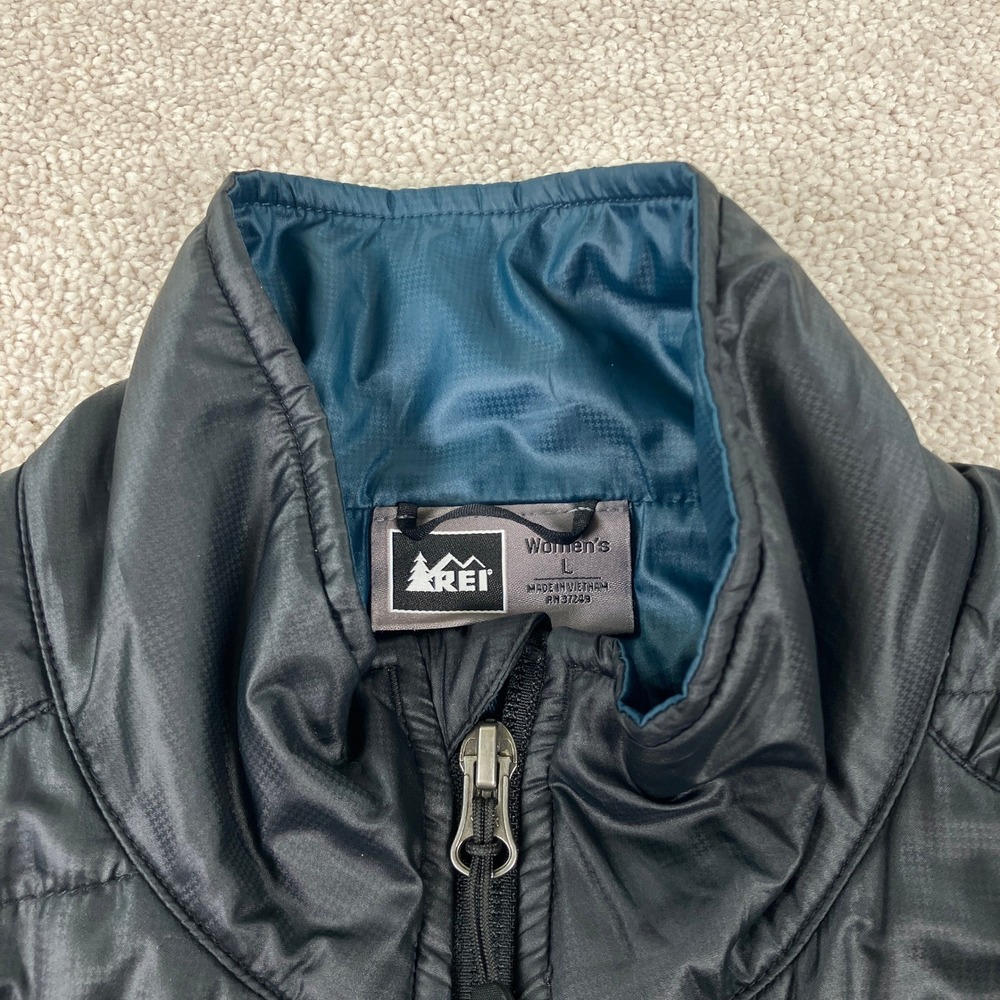 REI Womens L Vest Black Primaloft Pertex Quantum Packable Insulated Quilted - Picture 3 of 11